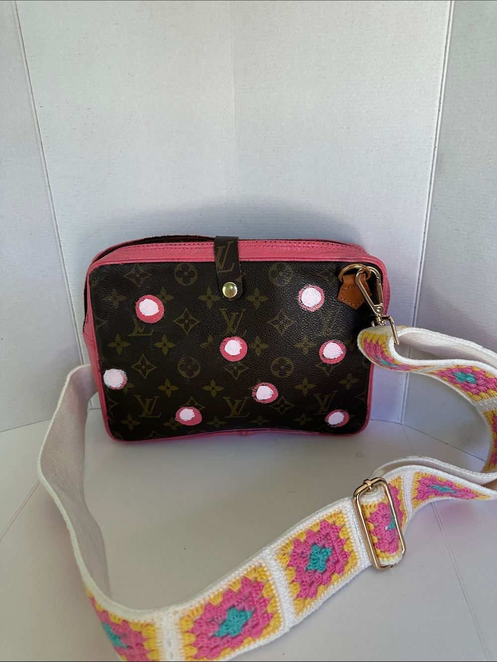 Louis Vuitton Monogram formerly cosmetic bag converted to Crossbody